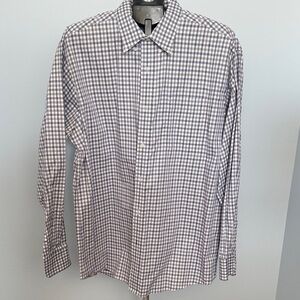 Tommy Hilfiger Men's Plaid Shirt - Grey and Purple